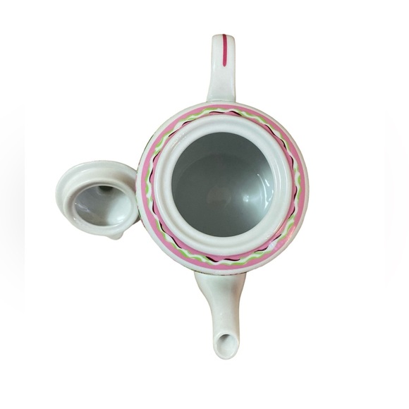 Vera Bradley Pinwheel Pink, Green 32oz Teapot Andrea by Sadek - Picture 6 of 12